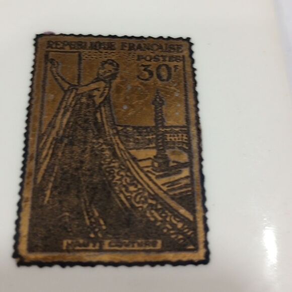 Vintage Wheeling Postage Stamp Ceramic 6 X 6 Tile - Picture 6 of 10